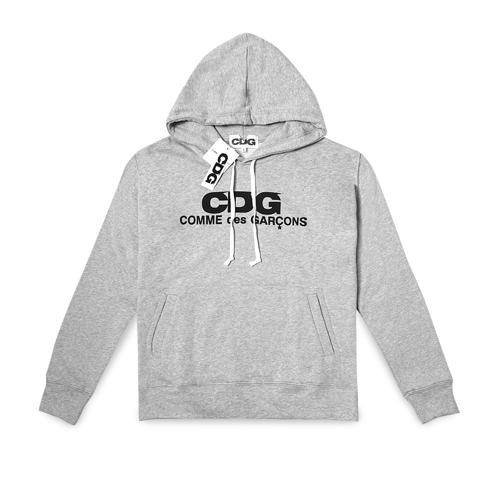 CDG Black Text Hoodie Grey SANGKIL