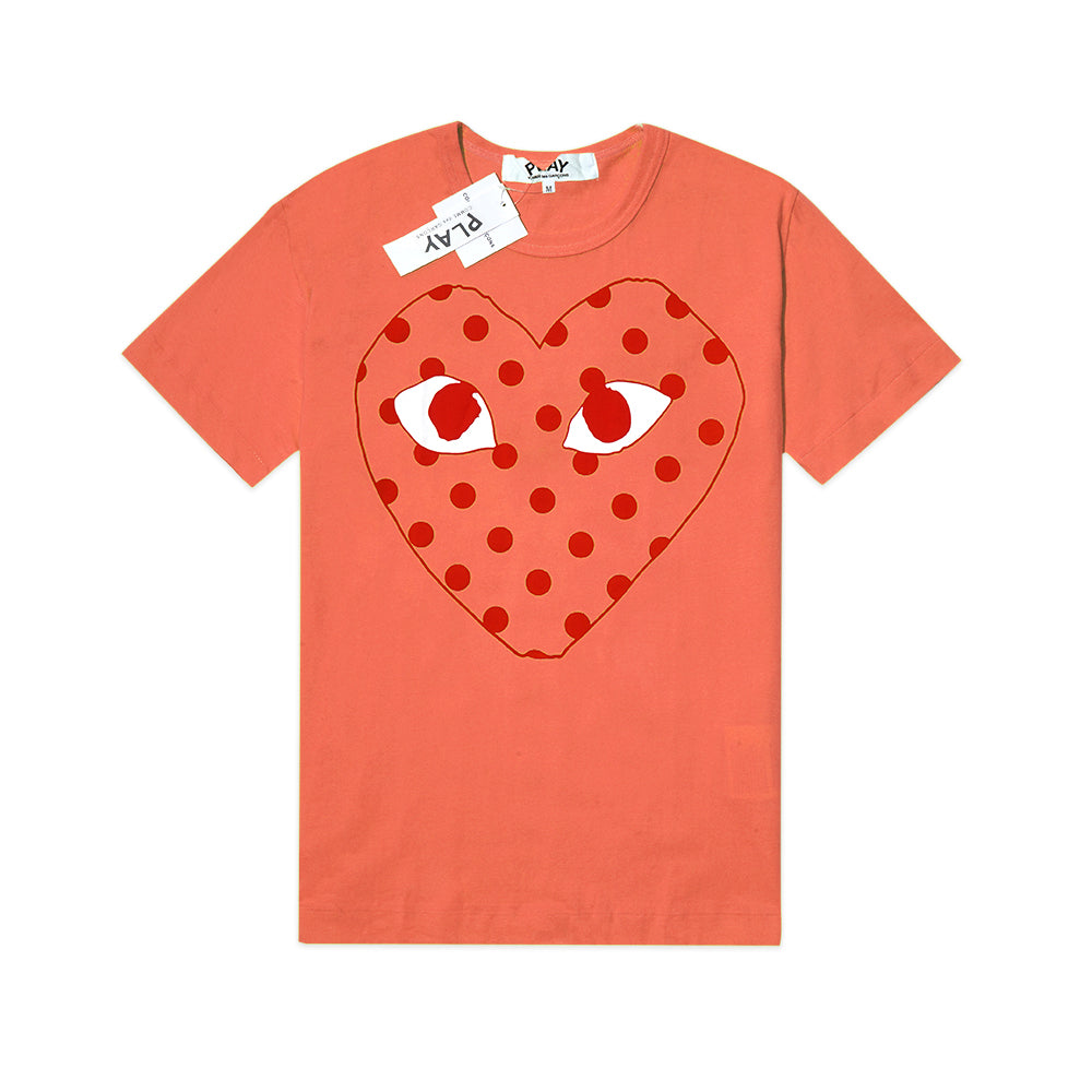 Orange cdg hot sale shirt