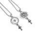 Chrome Hearts Round Angel Medallion Baby Cross Pendant Necklace