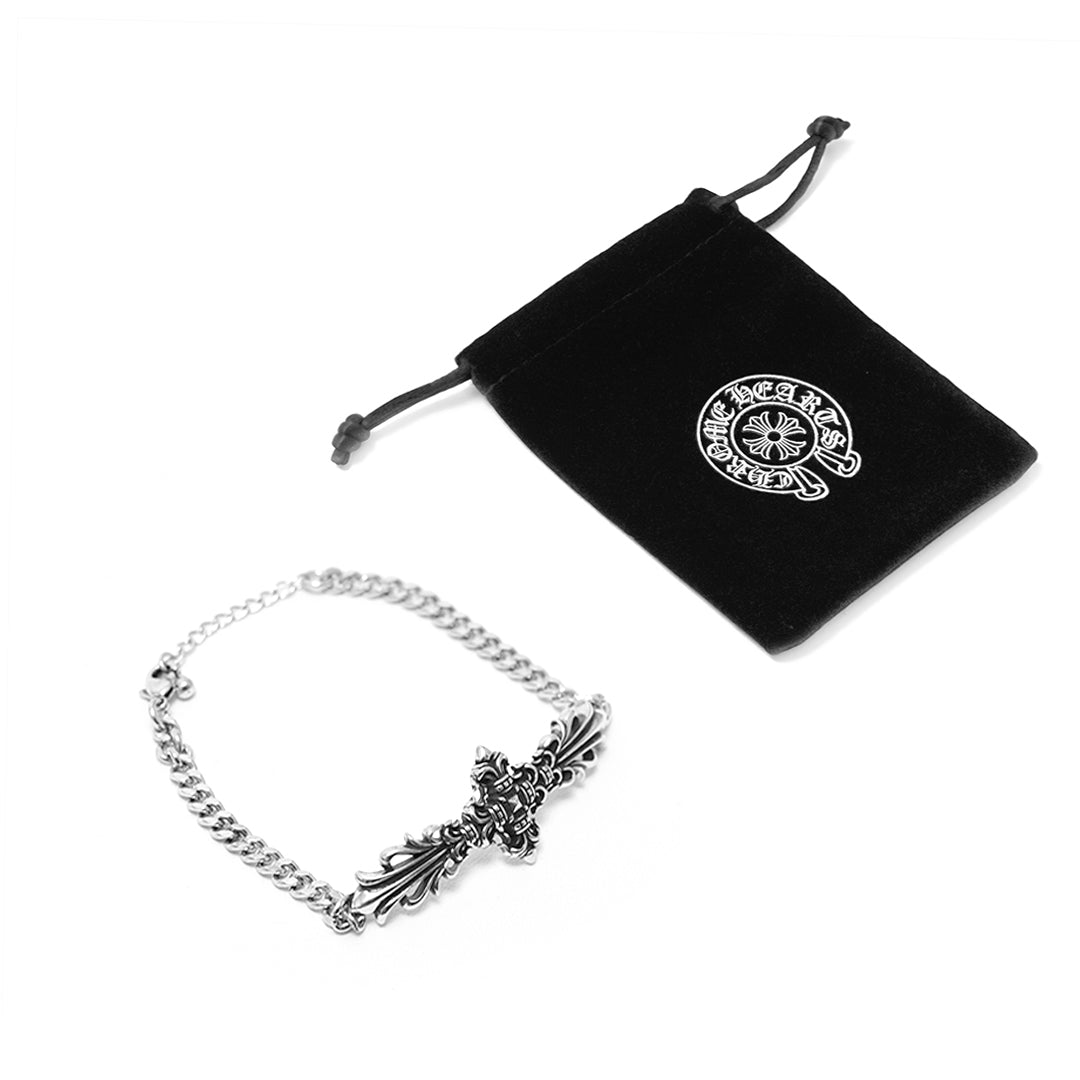 Chrome Hearts Double Cross Link Bracelet