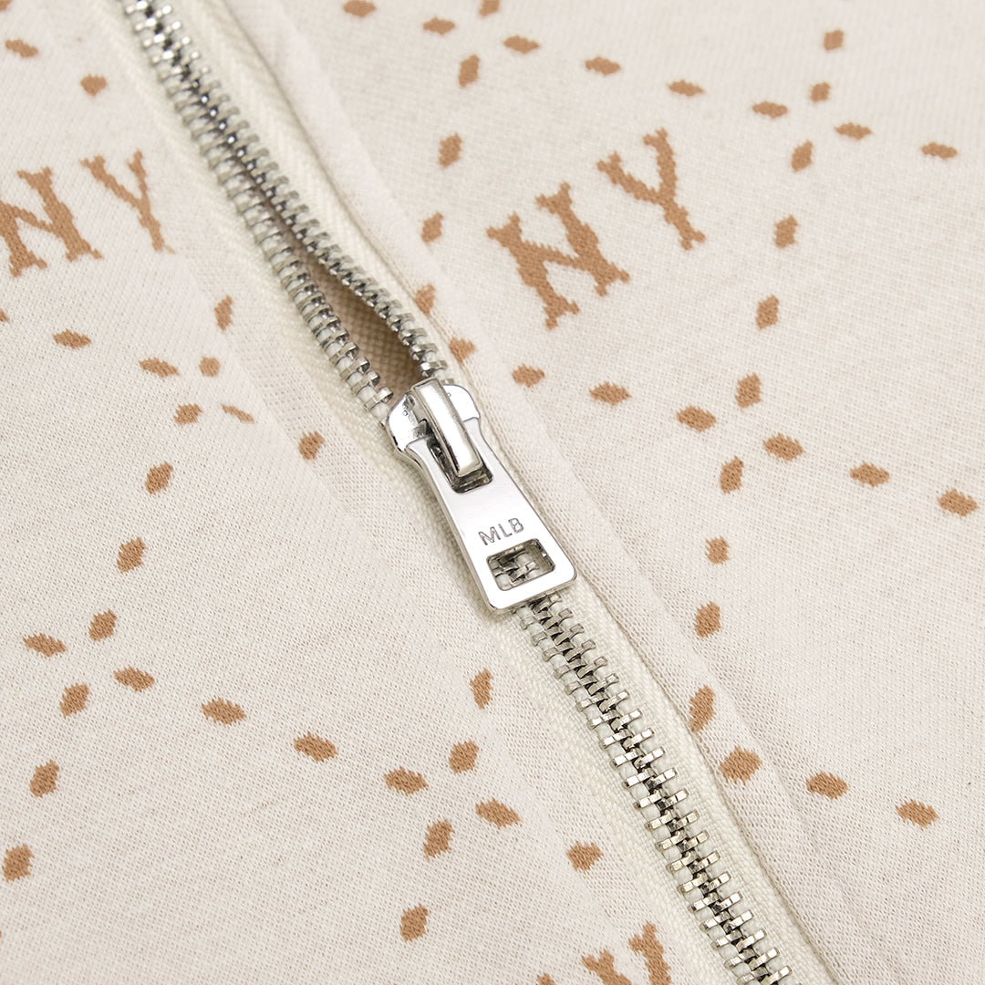 M7B Diamond Monogram Jacquard Zip Hoodie