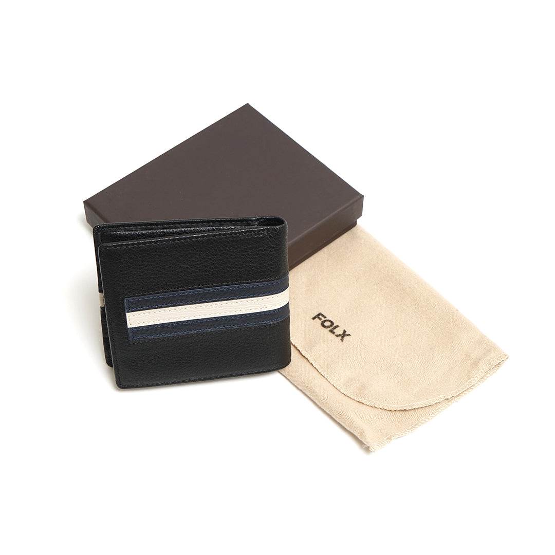 FOLX Ribbon Bifold Leather Wallet