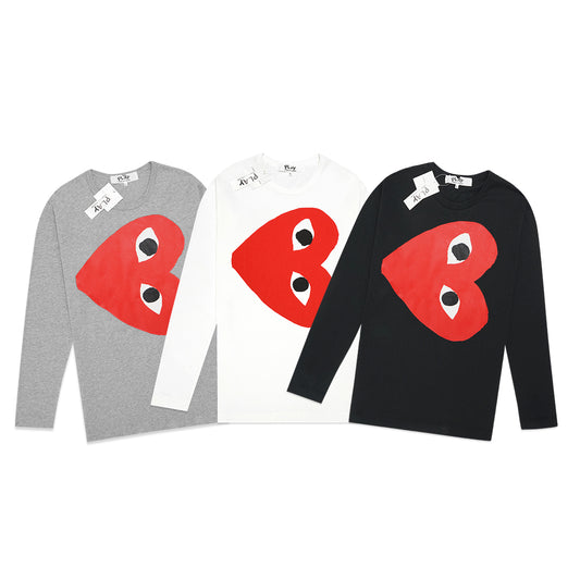 CDG Play Side Heart Long Sleeve T-Shirt