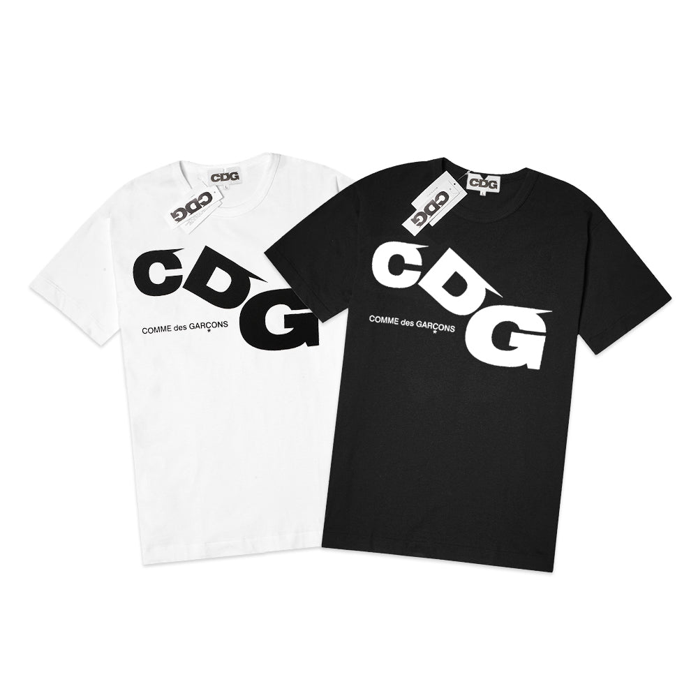 CDG Slanted Text Logo T-Shirt