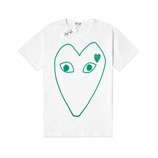 CDG Play Green Outline T-Shirt