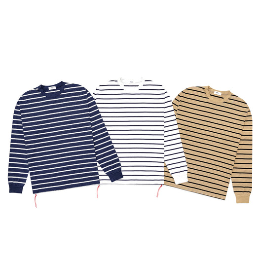 FOLX Red Rope Striped Long Sleeve Shirt