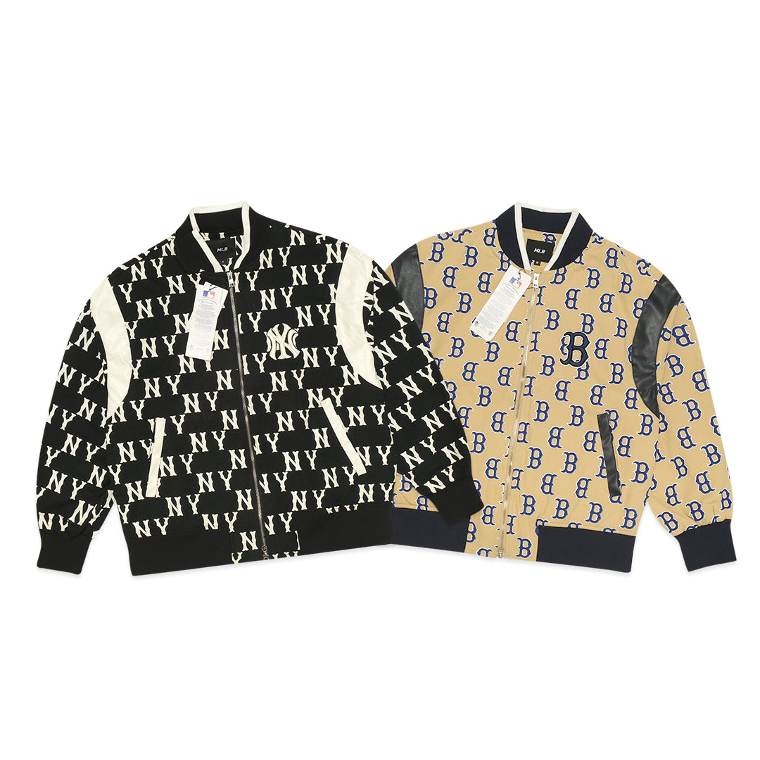 M7B Monogram Line Zipped Bomber Jacket