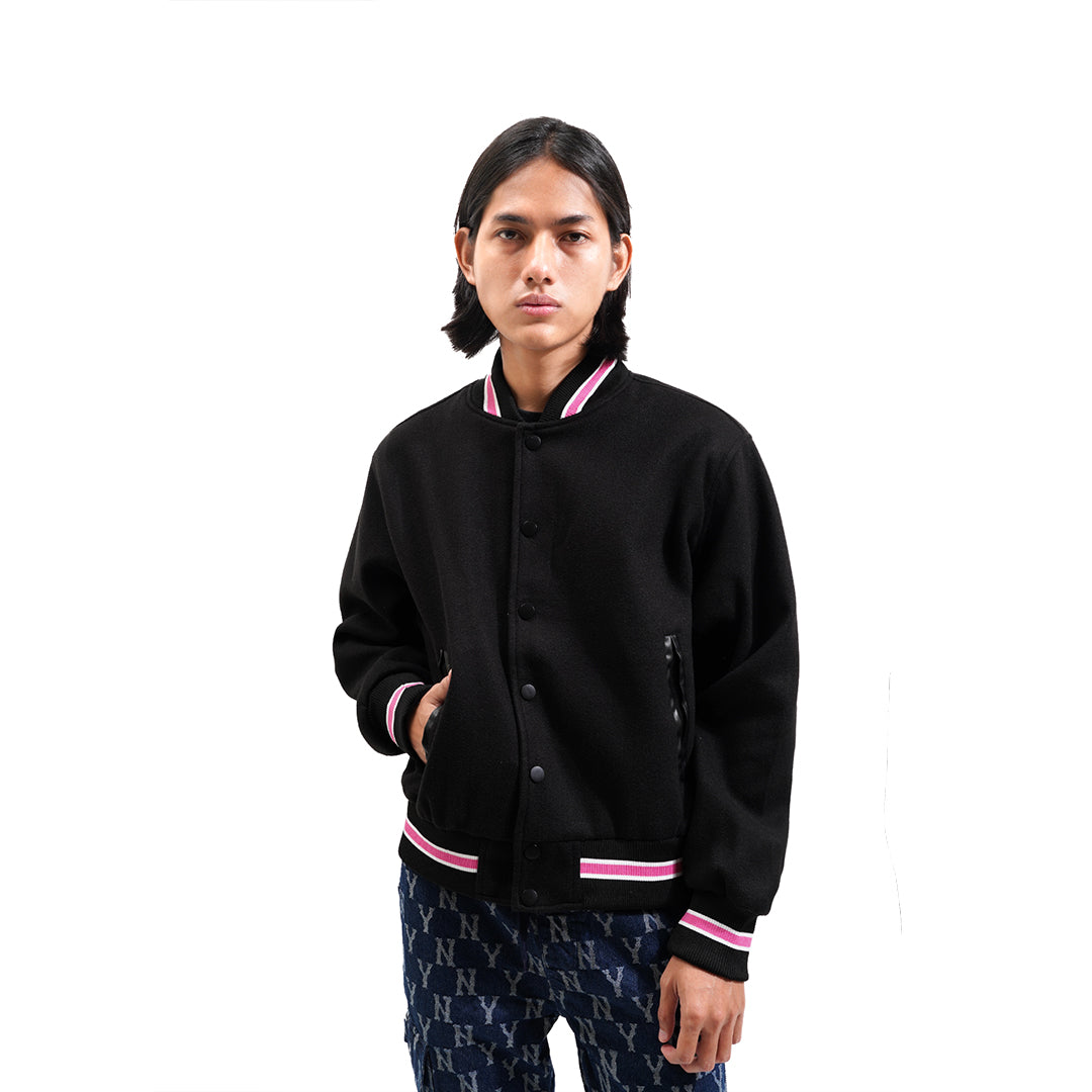 Stussy S Talk Melton Varsity Jacket