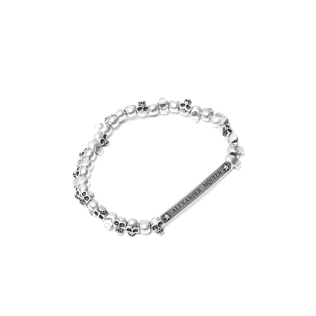 AMQ Mini Silver Skull Bracelet