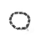 AMQ Black & Silver Beaded Skull Bracelet