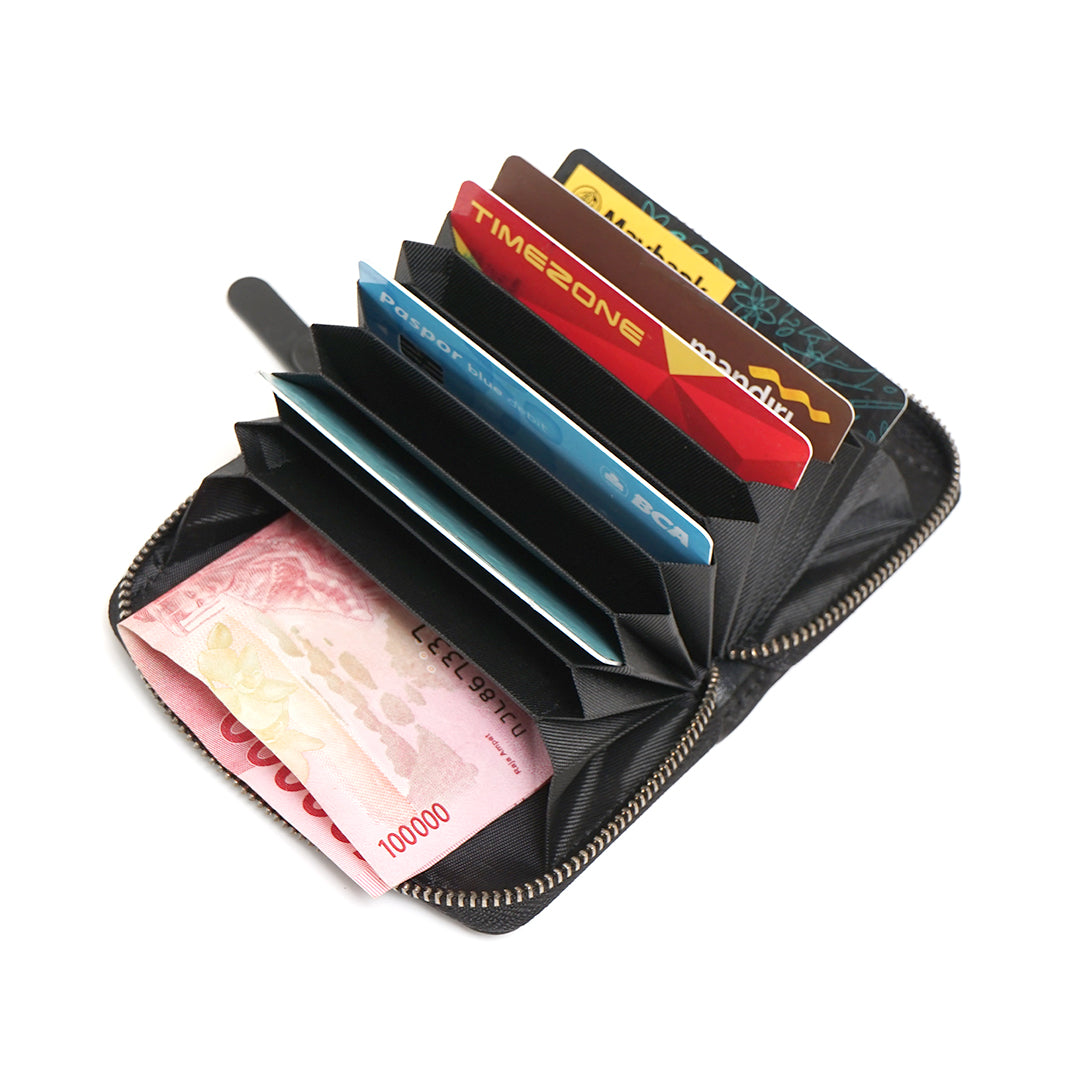 FOLX Intrecciato Accordion Card Wallet