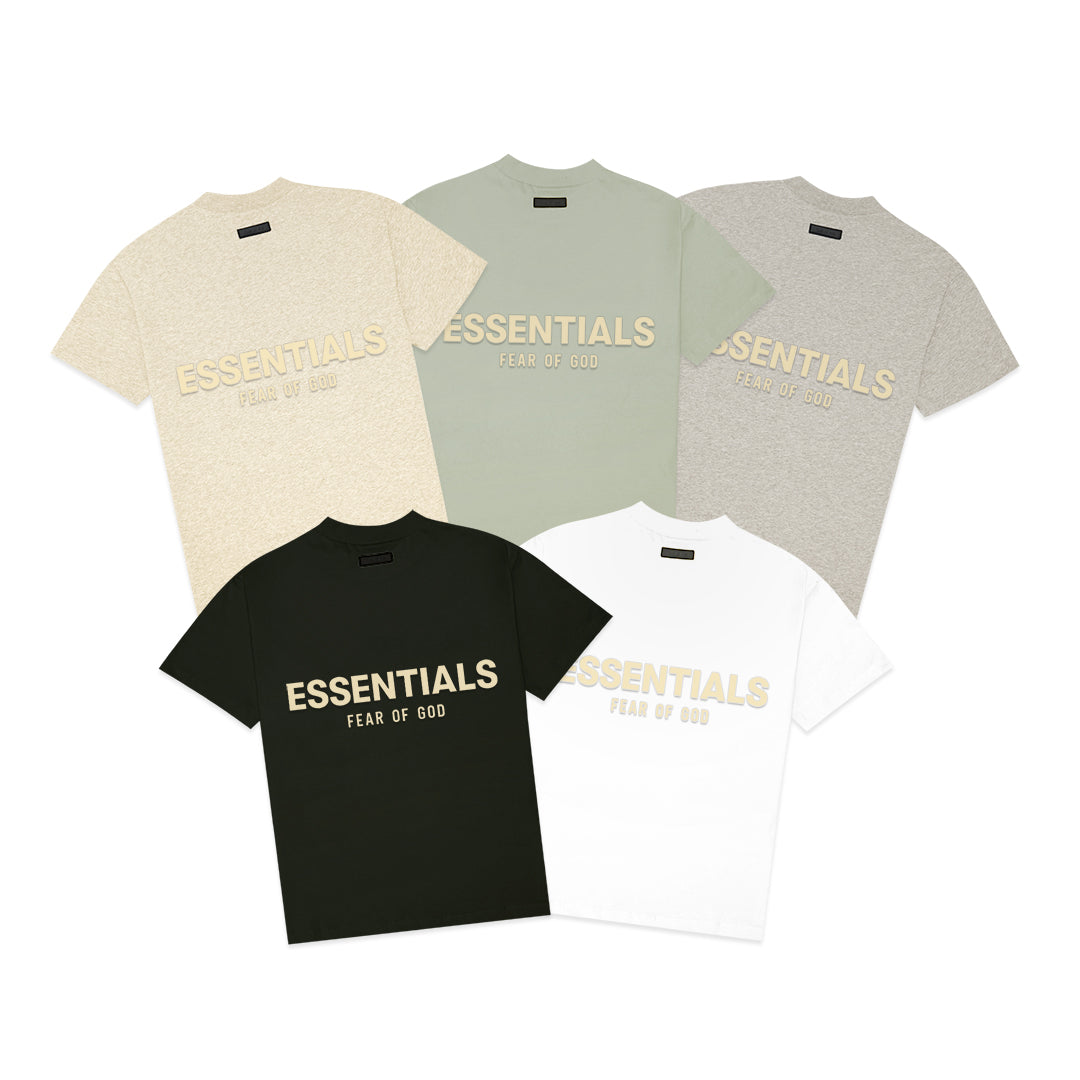 FOG Essentials Back Cream Rubber Text T-Shirt