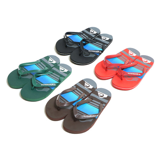 QKSV Blue Sky Grey Pattern Flip Flops