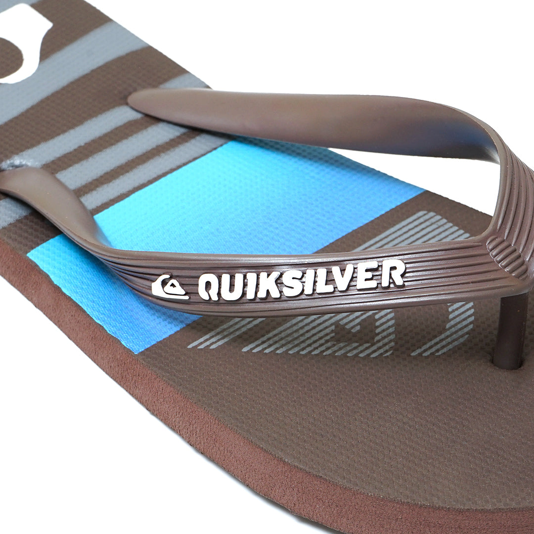 QKSV Blue Sky Grey Pattern Flip Flops