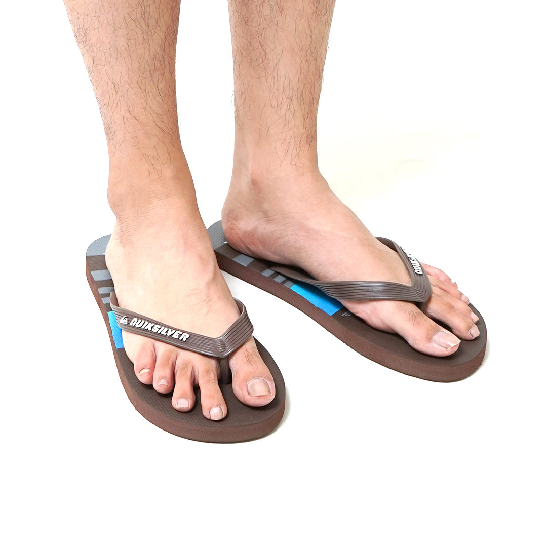 QKSV Blue Sky Grey Pattern Flip Flops