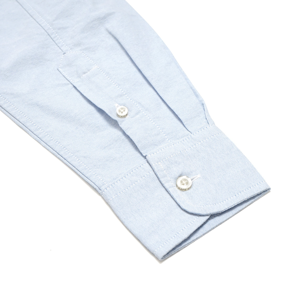 AAPE Oxford Center Text Long Sleeve Shirt