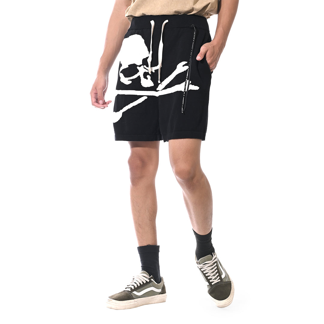 Mastermind Japan Skull Logo Knit Shorts