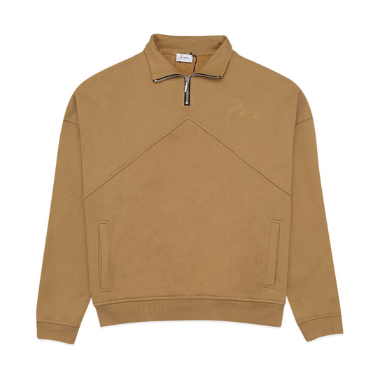 Rhude Logo Signature Paneled Half Zip Sweatshirt