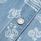 M7B Paisley Monogram Denim Short Sleeve Shirt