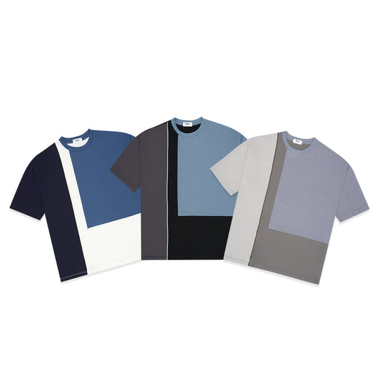 FOLX Colorblock Patchwork T-Shirt