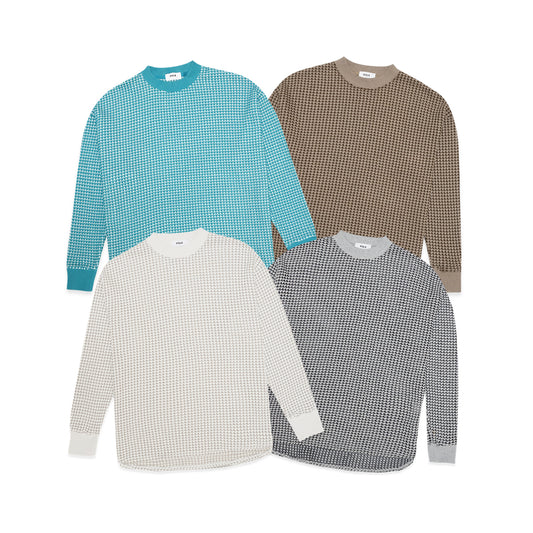 FOLX 3D Square Knit Square Crewneck Sweatshirt