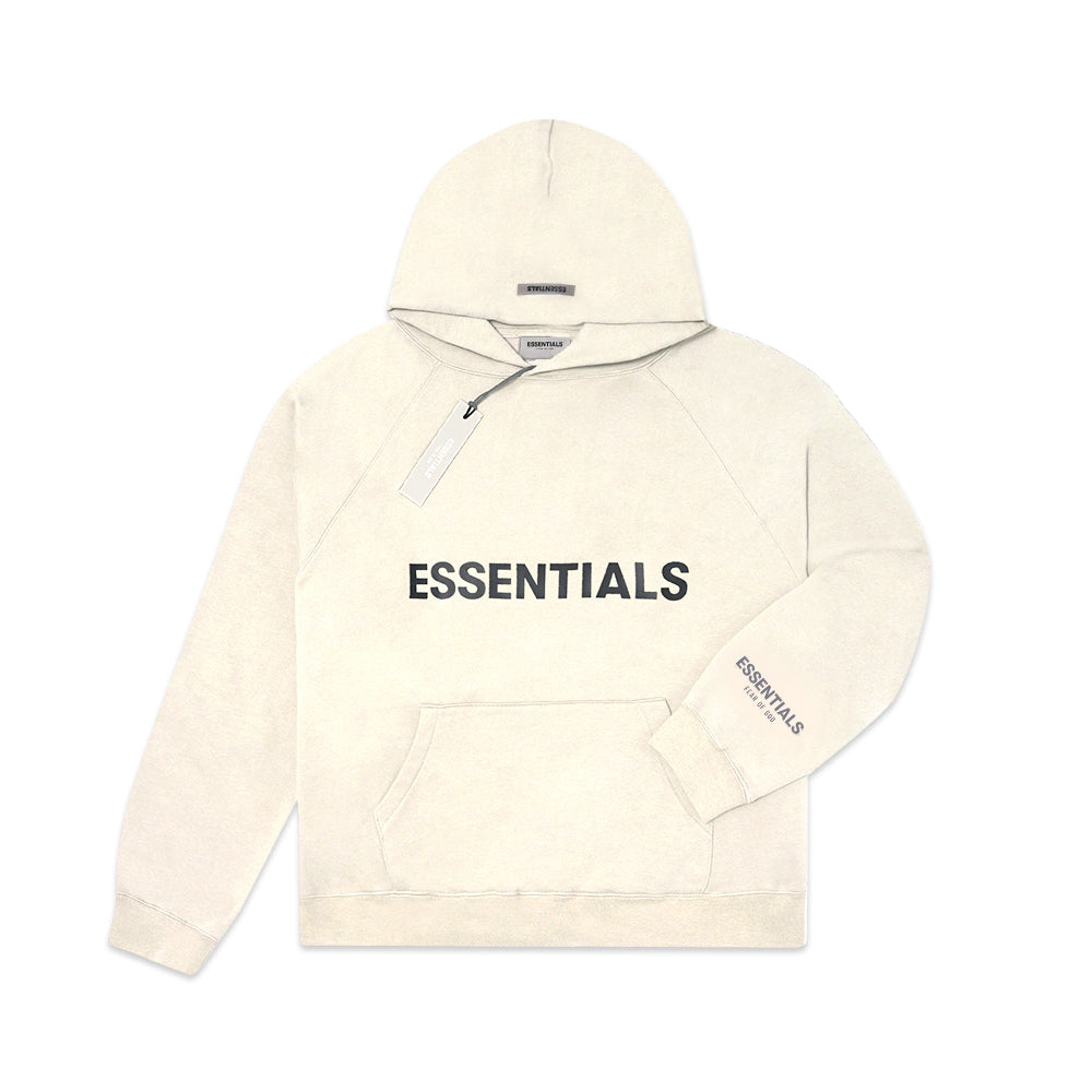 FOG Essentials Black Text Hoodie