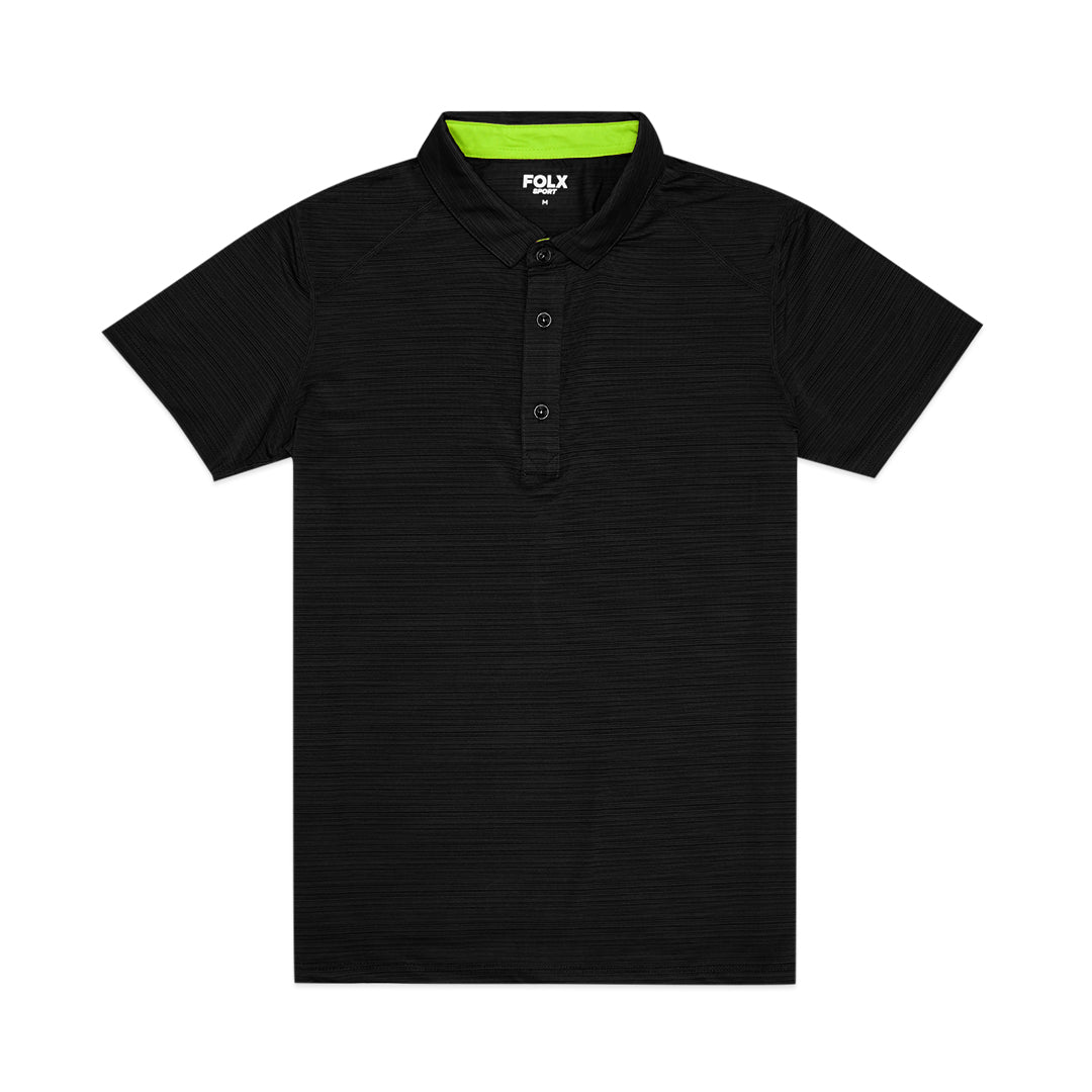 FOLX Contasting Collar Sporty Polo Shirt