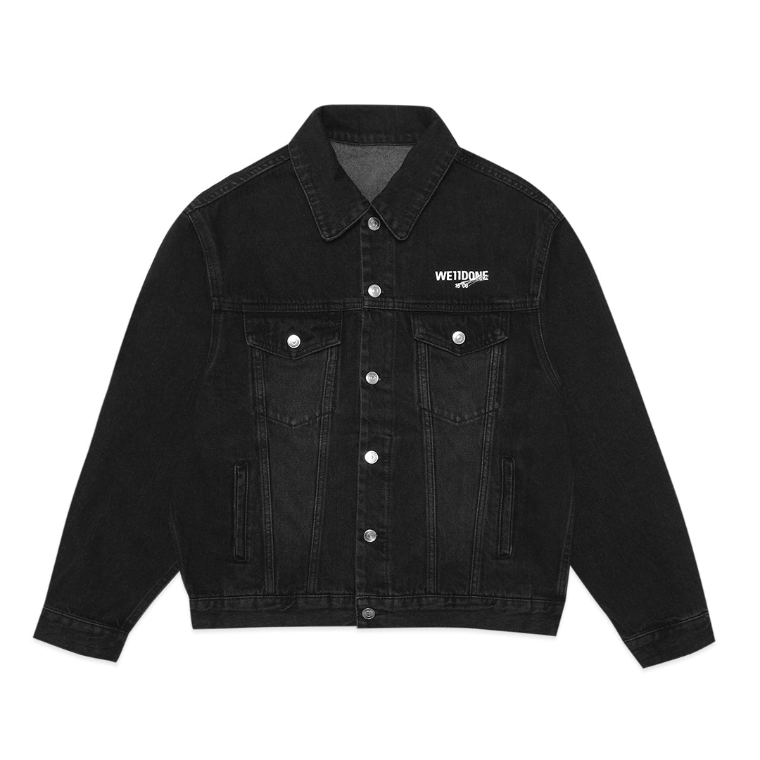 We11done 1506 Printed Trucker Denim Jacket