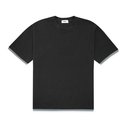 FOLX Layered Sleeves Textured T-Shirt