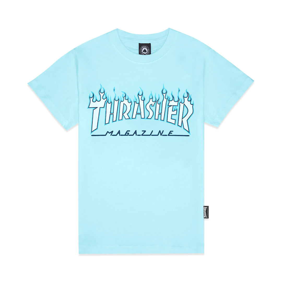 TSR Cyan Flame Print T-Shirt