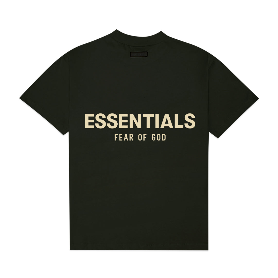 FOG Essentials Back Cream Rubber Text T-Shirt