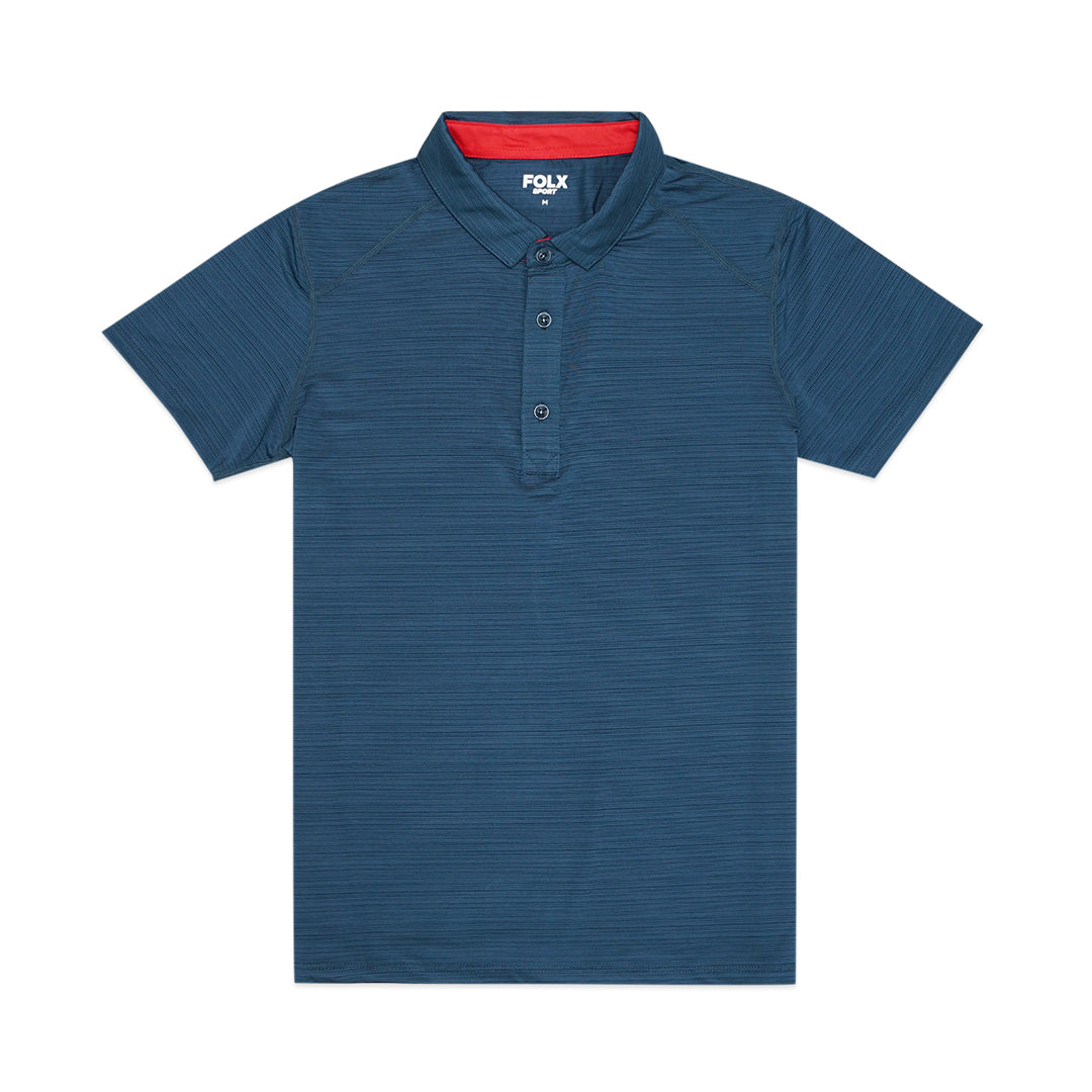 FOLX Contasting Collar Sporty Polo Shirt