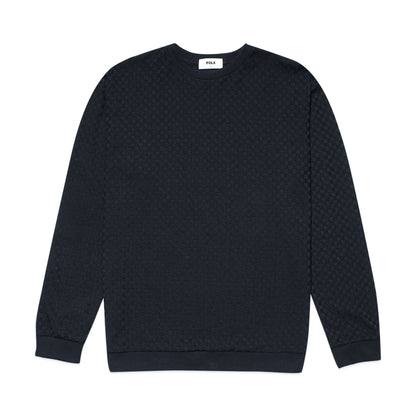 FOLX Jacquard Tonal Checkerboard Sweatshirt