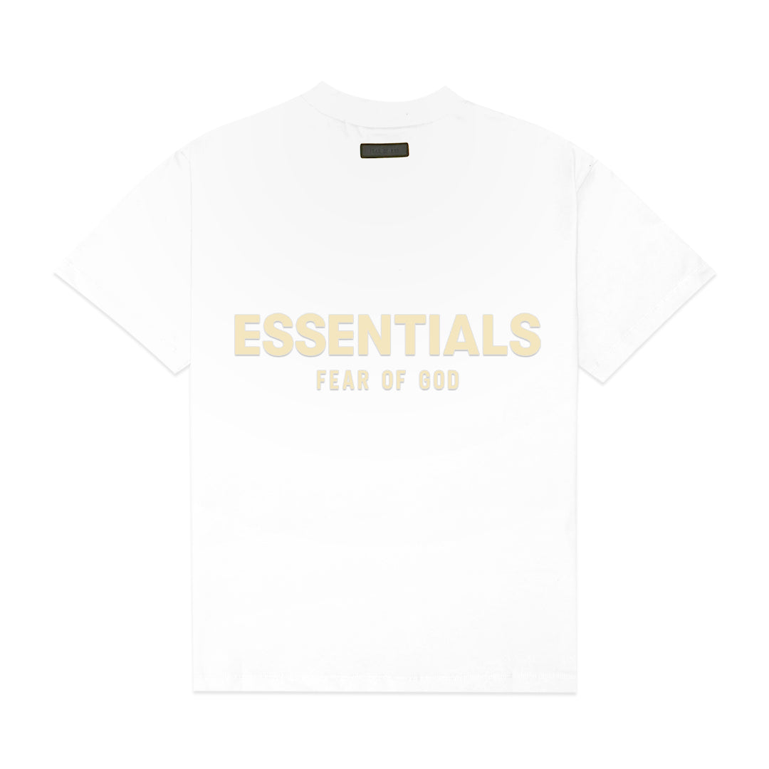 FOG Essentials Back Cream Rubber Text T-Shirt