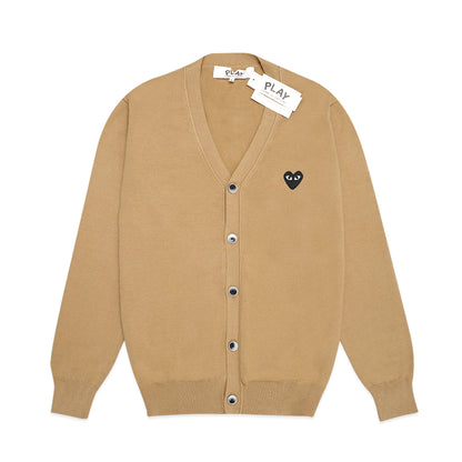 CDG Play Small Heart V-Neck Knit Cardigan