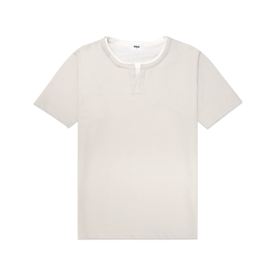 FOLX Faux Layered Henley T-Shirt