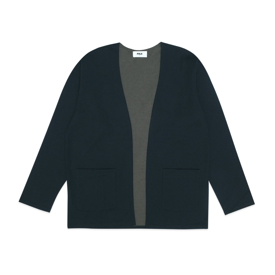 FOLX Contrast Color Stretch Cardigan