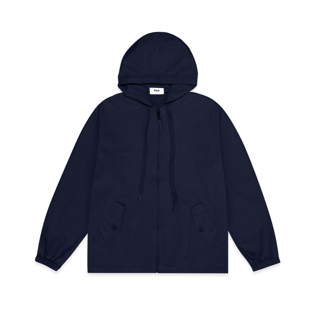 FOLX Woven Double Pockets Zip Hoodie