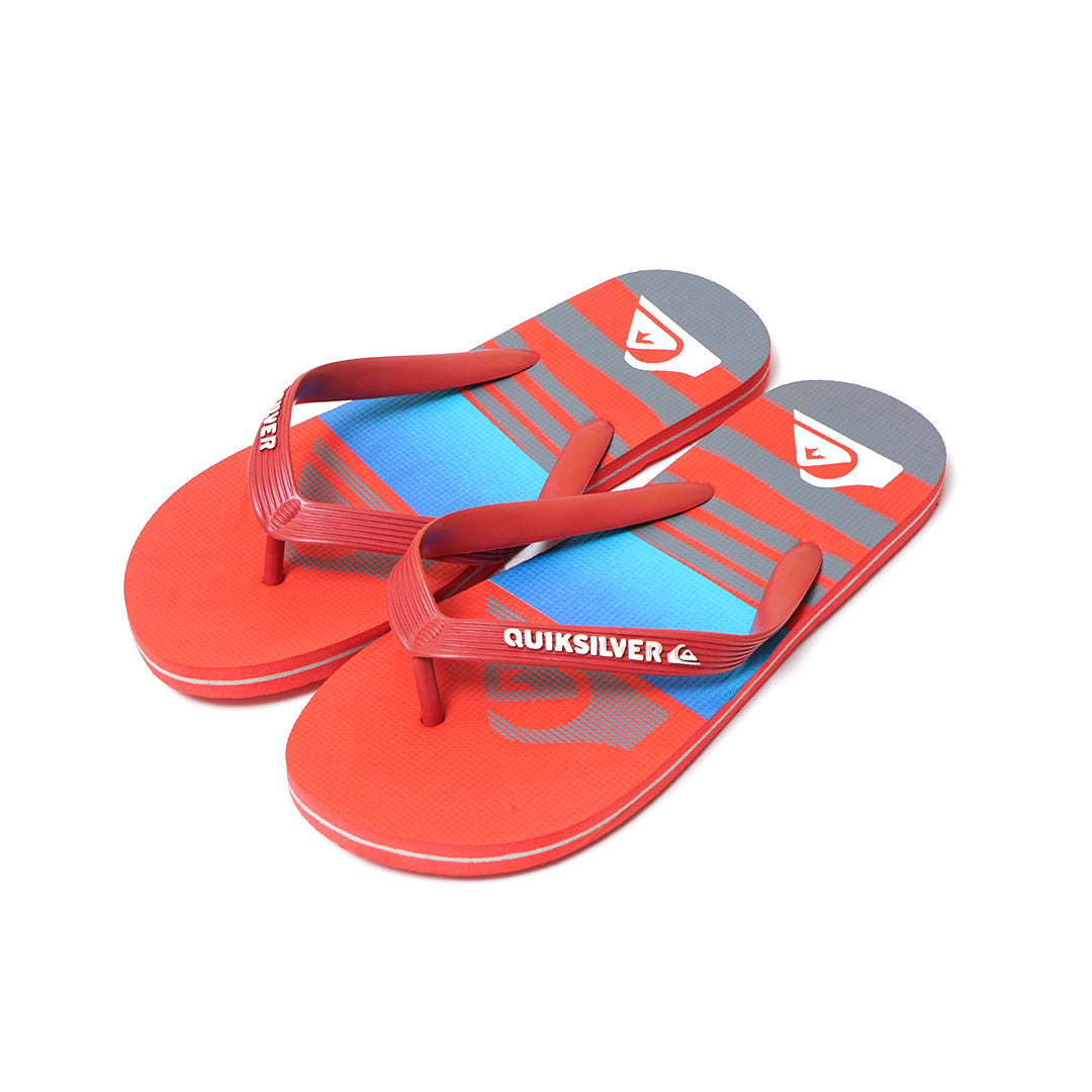 QKSV Blue Sky Grey Pattern Flip Flops