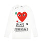 CDG Play Multiple Heart Patches Long Sleeve T-Shirt