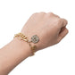 AMQ Gold Medallion Chain Bracelet