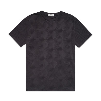 FOLX Jacquard Geometric Textured T-Shirt