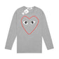 CDG Play Outline Red Heart Long Sleeve T-Shirt