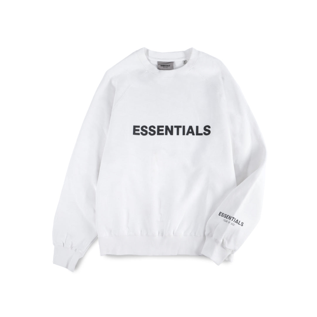 FOG Essentials Black Rubber Logo Sweatshirt