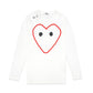 CDG Play Outline Red Heart Long Sleeve T-Shirt