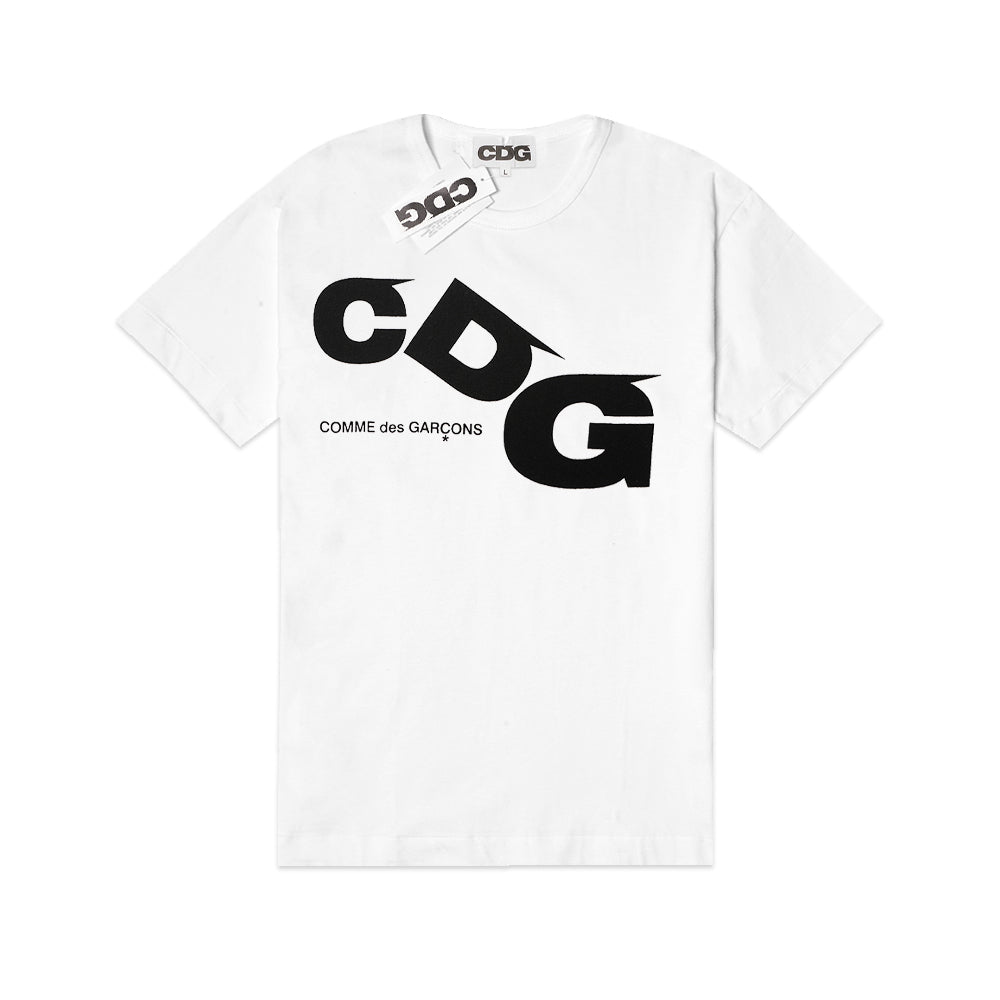 CDG Slanted Text Logo T-Shirt