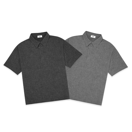 FOLX Half Zip Woven Short Sleeve Shirt