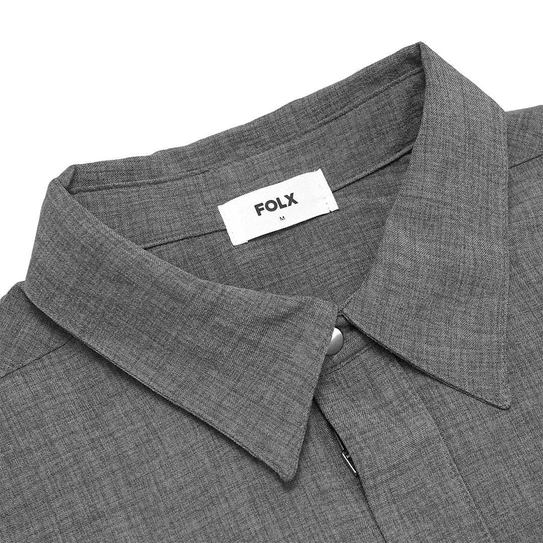 FOLX Half Zip Woven Short Sleeve Shirt