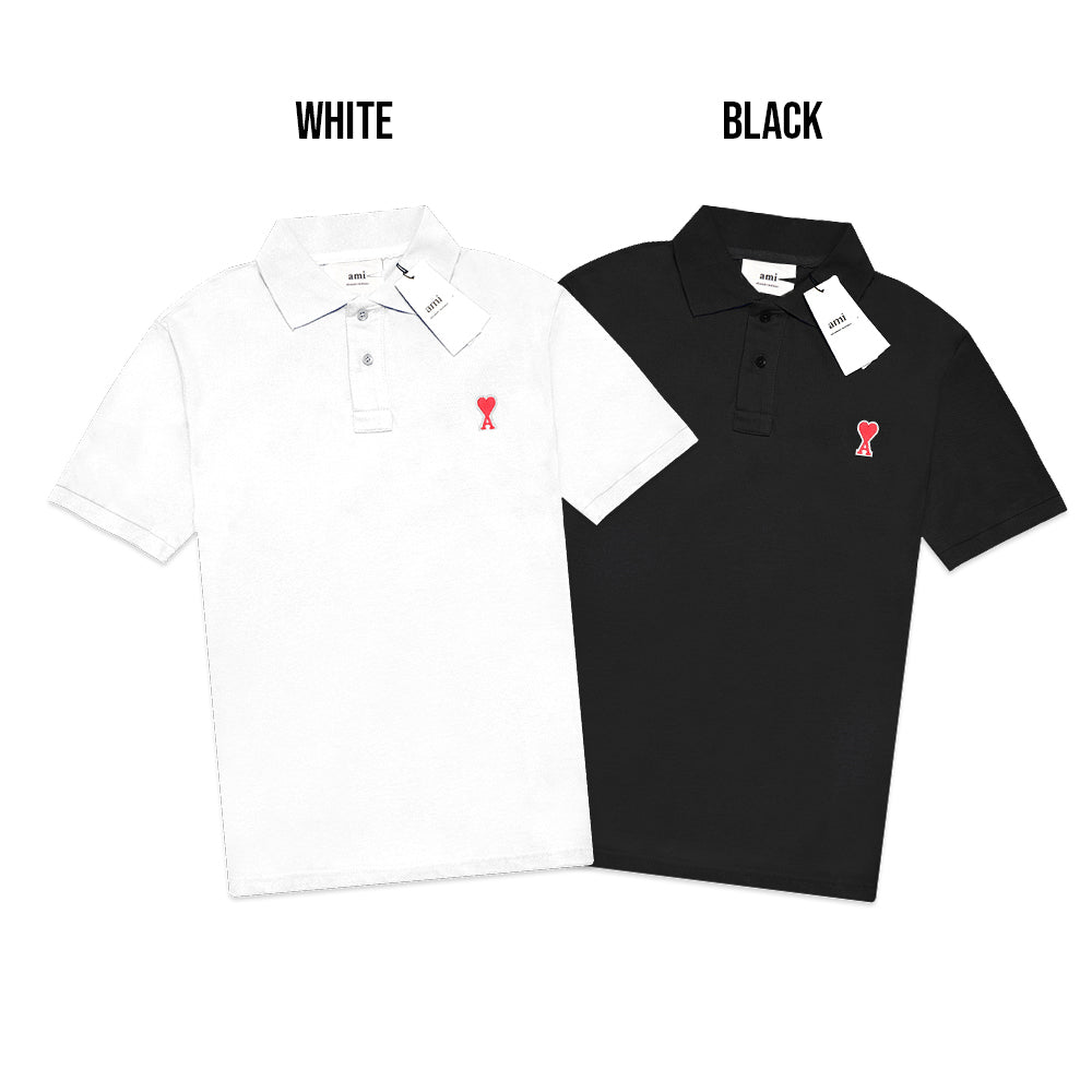 4M1 Mini Heart Patch Polo Shirt