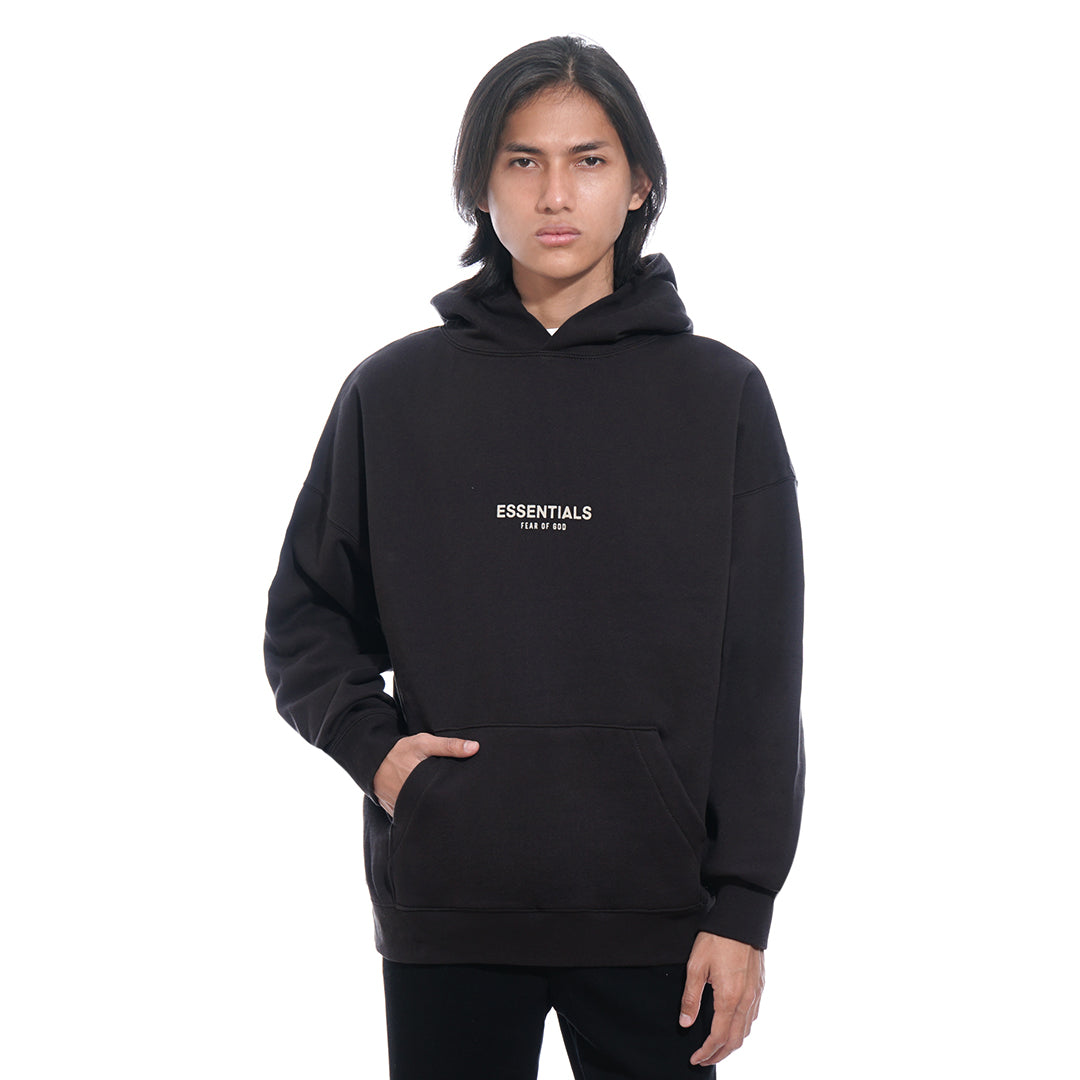 FOG Essentials Center Velvet Text Hoodie – SANGKIL